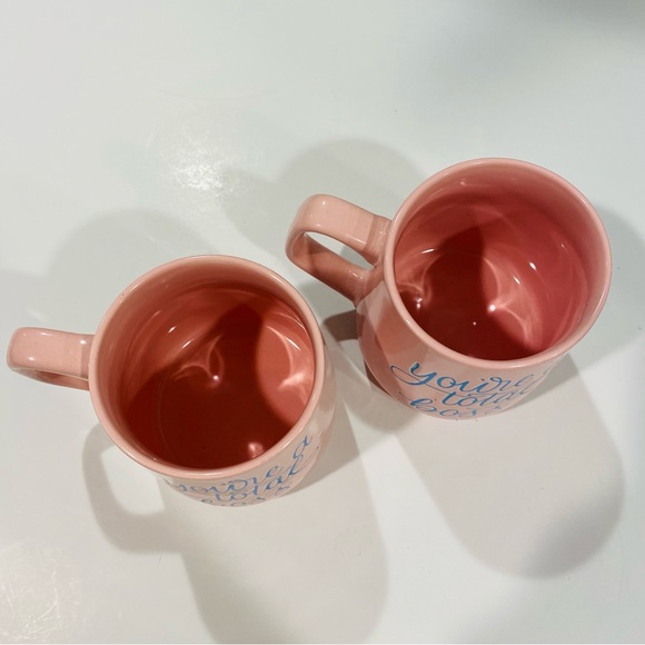 Austin & Ash Set of 2 “You’re a Total Boss” Pink Blue Coffee Mug - Picture 7 of 9